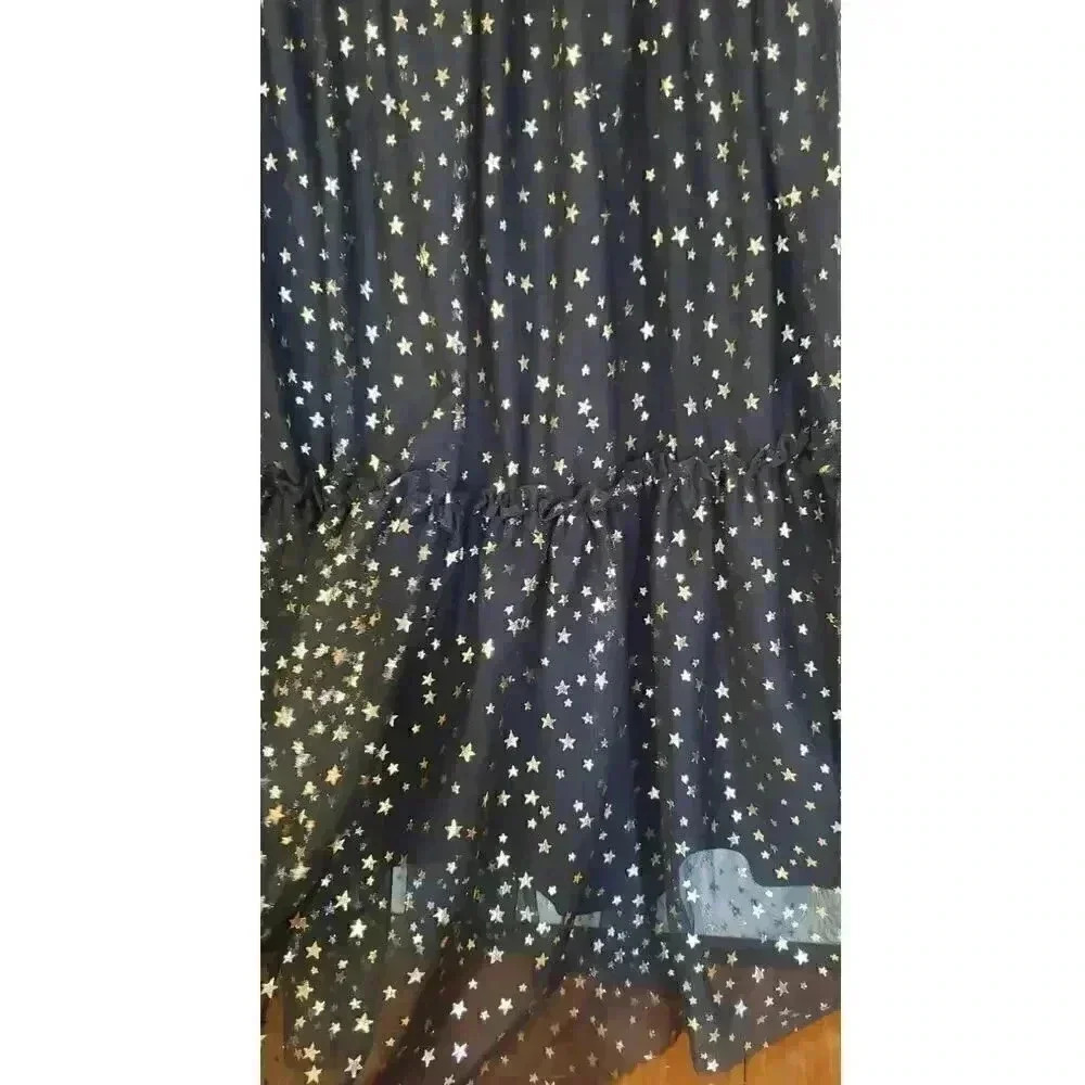 Popsugar sheer sleeveless dress juniors size large black and gold - Picture 2 of 5